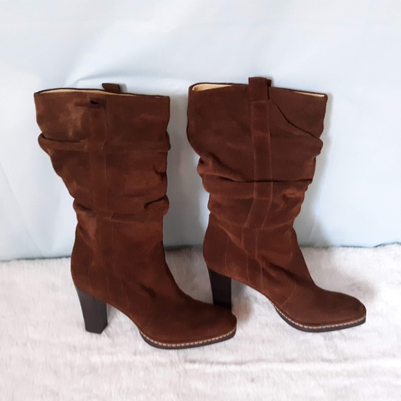 Via Spiga Shoes - VIA SPIGA RUSSO BROWN SLOUCH BOOTS